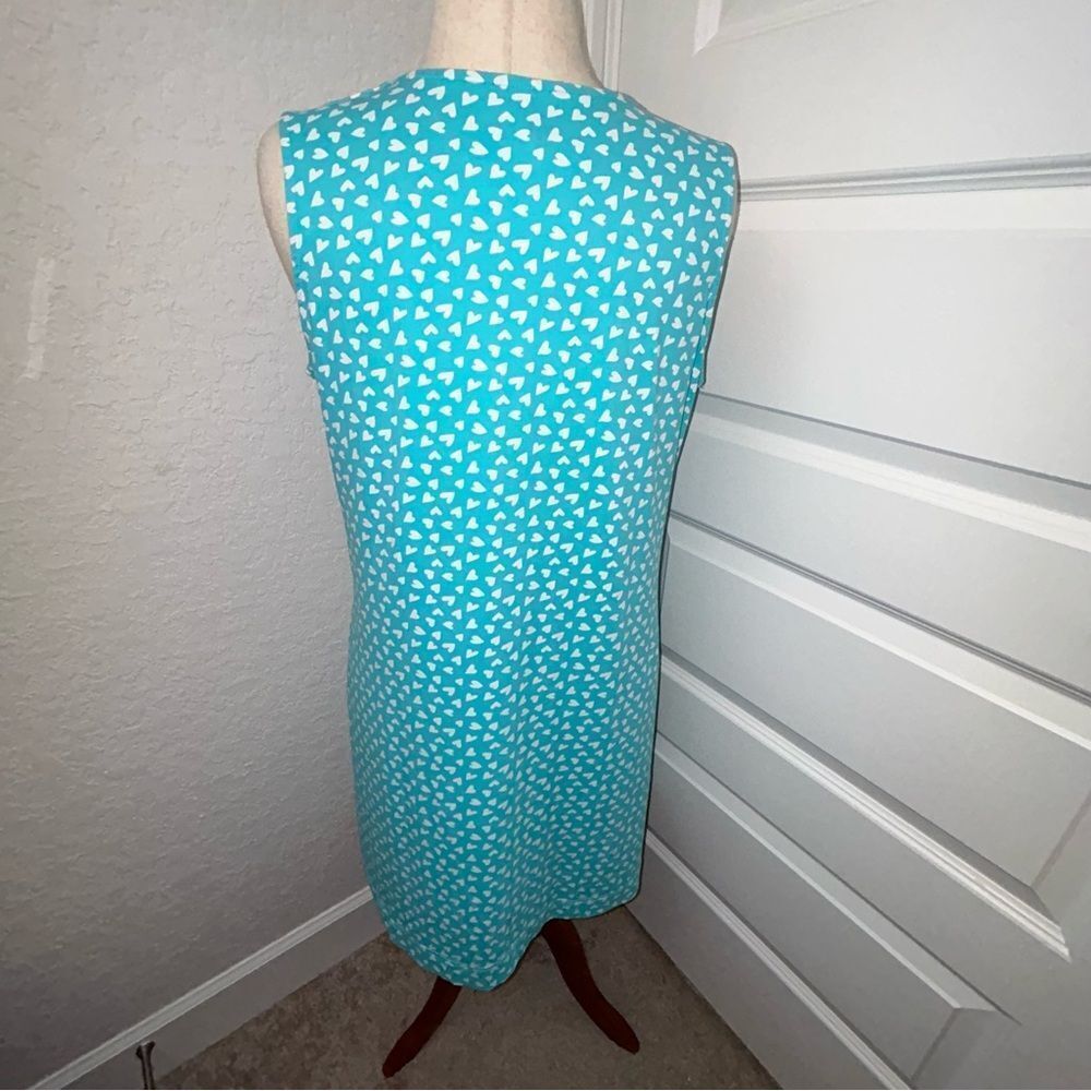 Lulu-B Heart Print Sleeveless Tunic Swing A-Line Dress - Picture 3 of 11